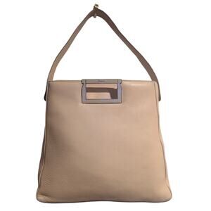 AUTHENTIC Salvatore Ferragamo 2way Buttercream Leather Bag